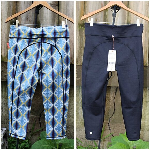 New w/Tags - sz Lrg - Sweaty Betty Double Duty Crop Reversible Yoga Leggings - Picture 2 of 13